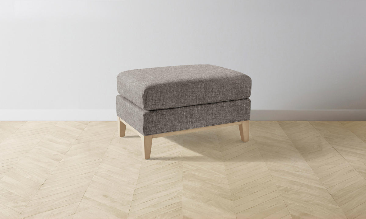 The Ludlow Ottoman - Heritage Belgian Linen Carob