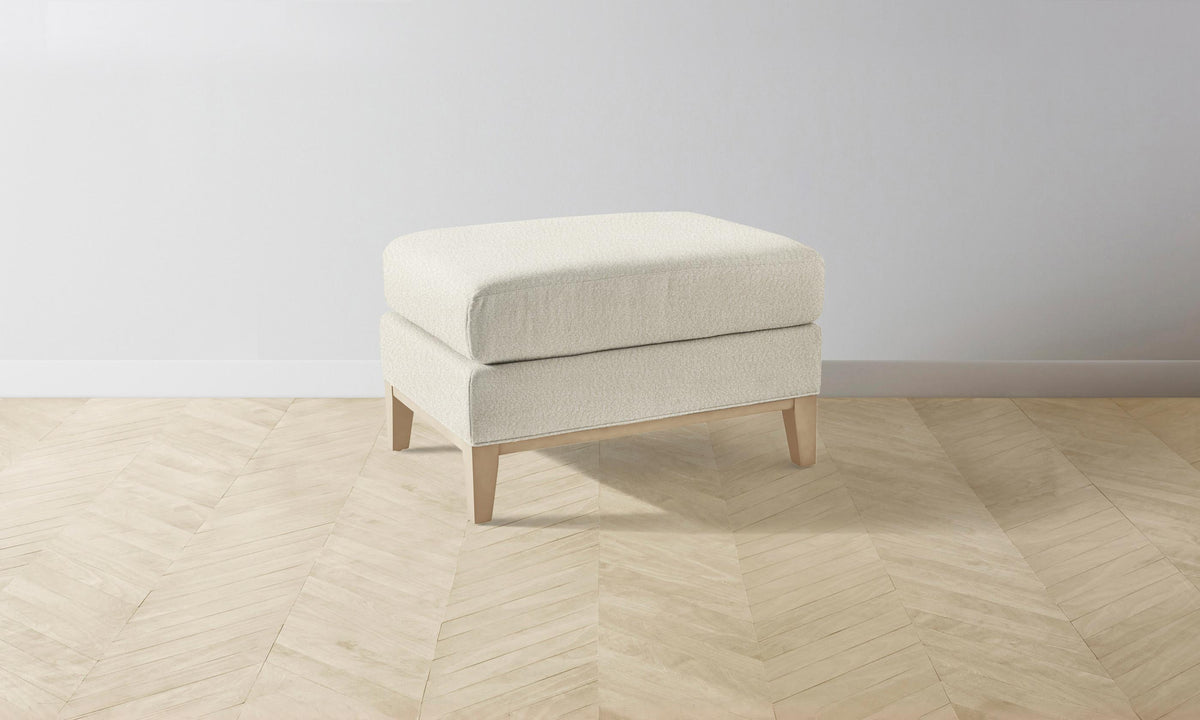 The Ludlow Ottoman - Italian Bouclé White