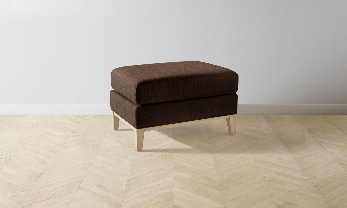 The Ludlow Ottoman - Italian Brushed Wool Cocoa