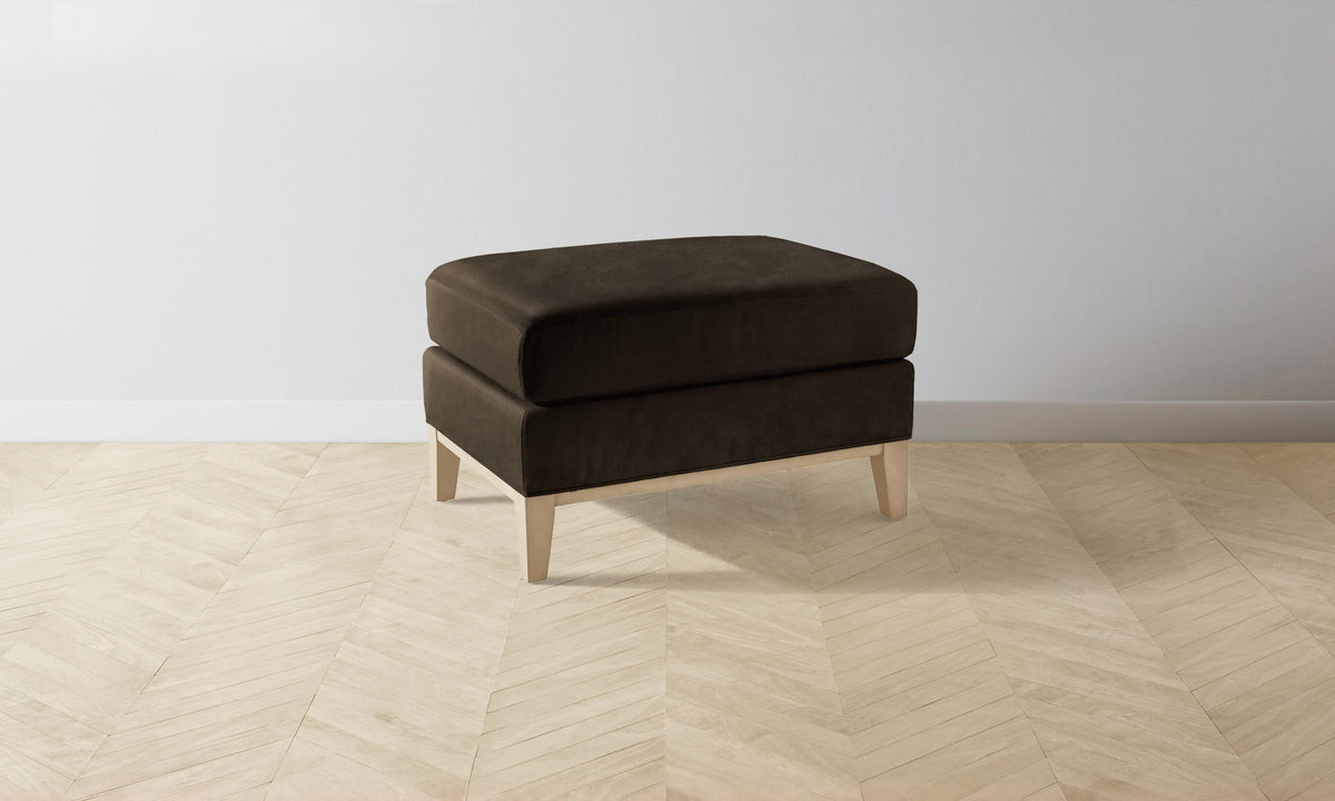 The Ludlow Ottoman - Nubuck Leather Espresso