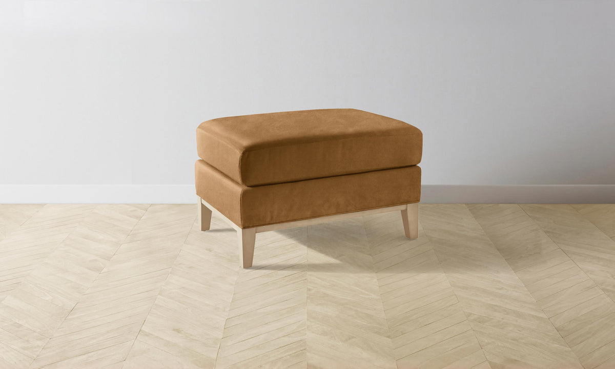 The Ludlow Ottoman - Nubuck Leather Saddle