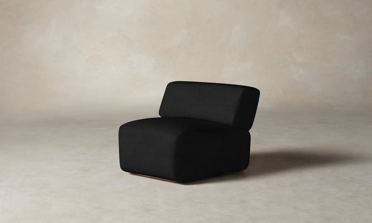 The Miles Modular Chair - Italian Brushed Wool Pepper