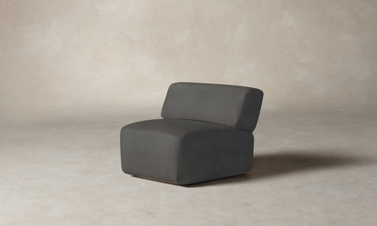 The Miles Modular Chair - Nubuck Leather Asphalt