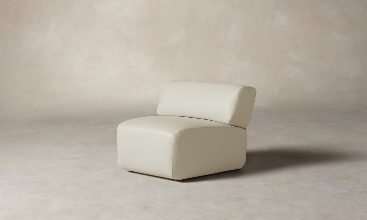 The Miles Modular Chair - Pebbled Leather Swan