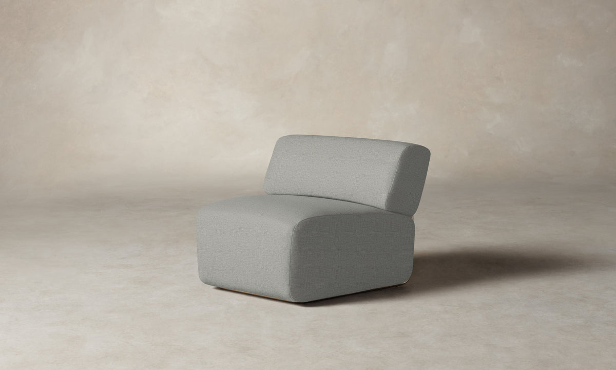 The Miles Modular Chair - Performance Woven Chenille Rain