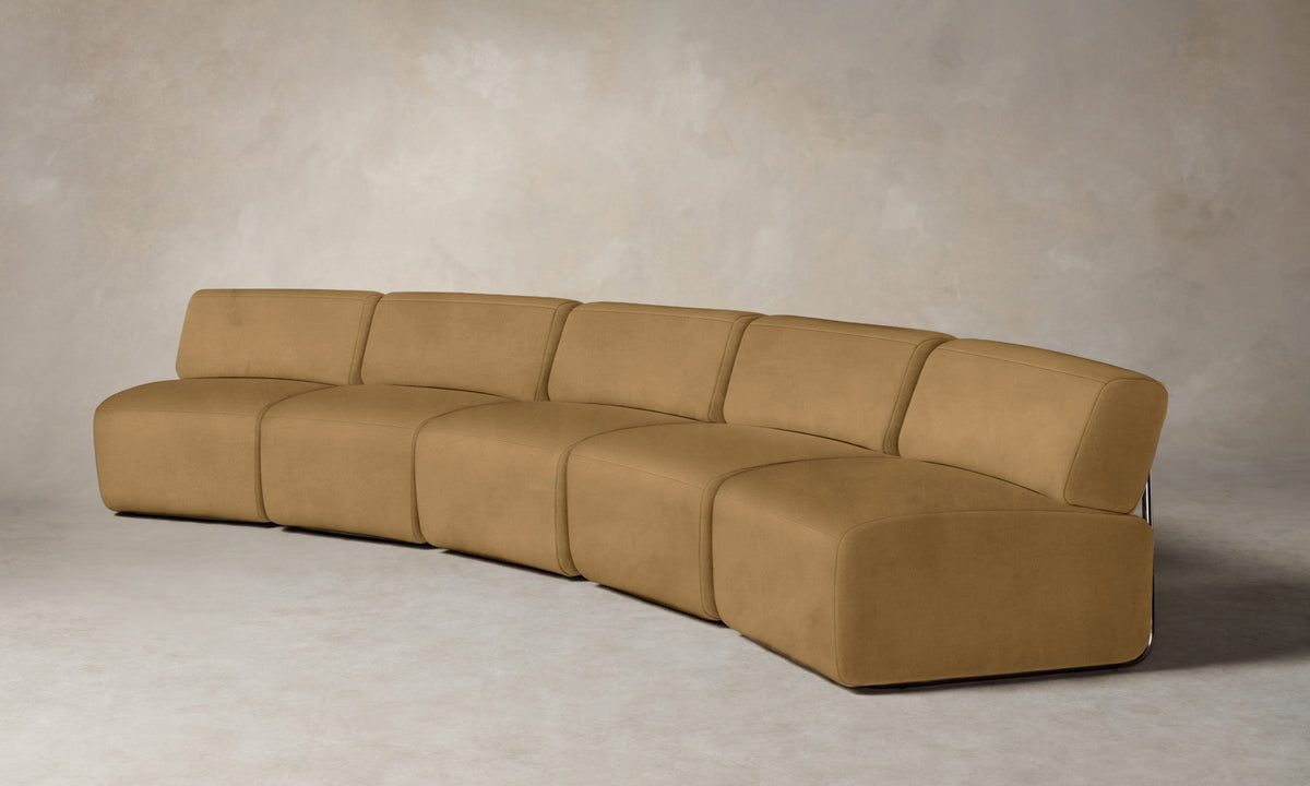 The Miles Modular Sectional - Nubuck Leather Rye
