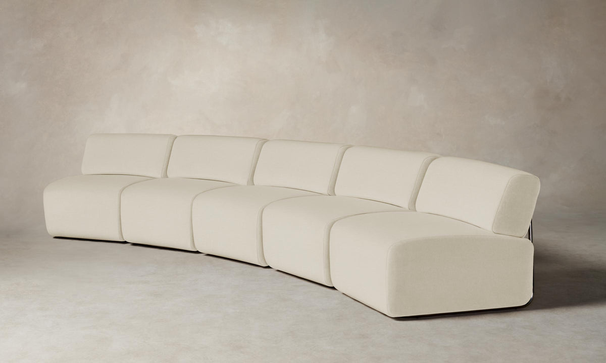 The Miles Modular Sectional - Performance Linen Weave Flour