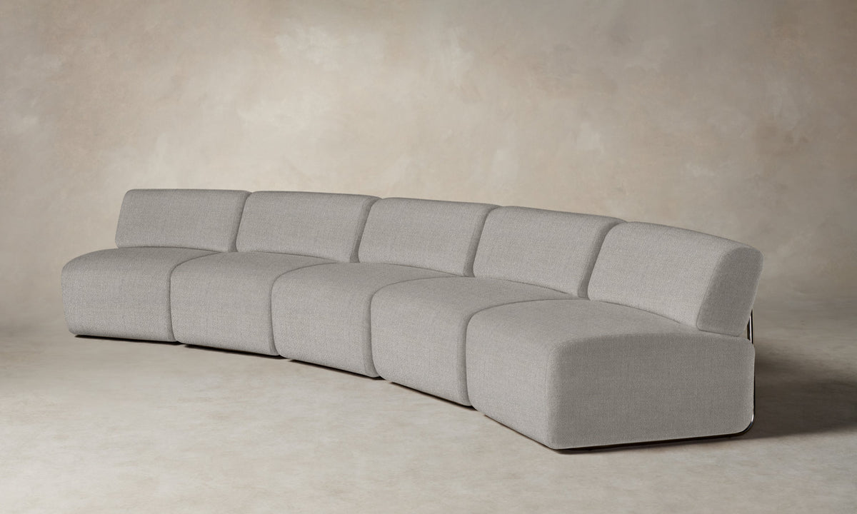 The Miles Modular Sectional - Performance Textural Weave Breeze