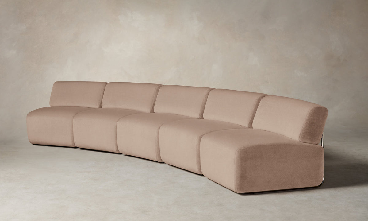 The Miles Modular Sectional - Performance Velvet Blossom