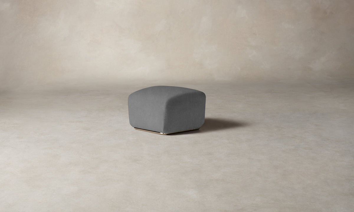 The Miles Ottoman - Mohair Fog