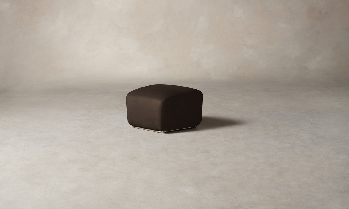 The Miles Ottoman - Nubuck Leather Espresso