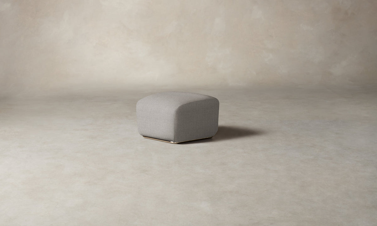 The Miles Ottoman - Performance Textural Weave Breeze