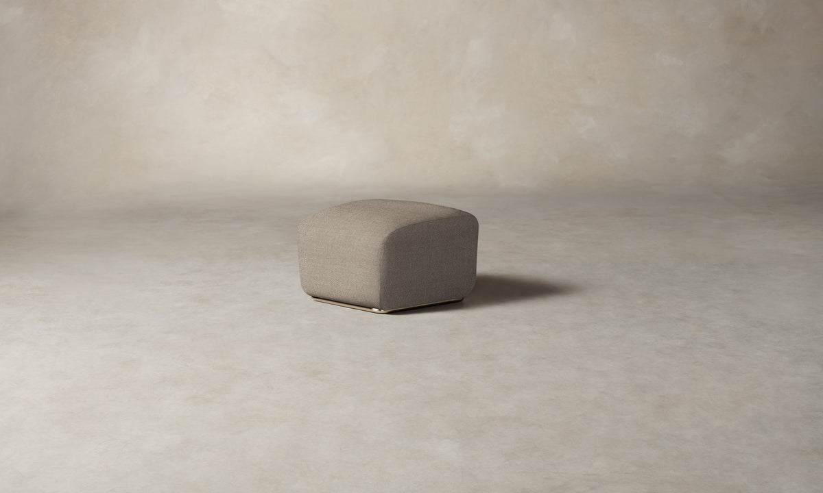 The Miles Ottoman - Performance Textural Weave Earthen