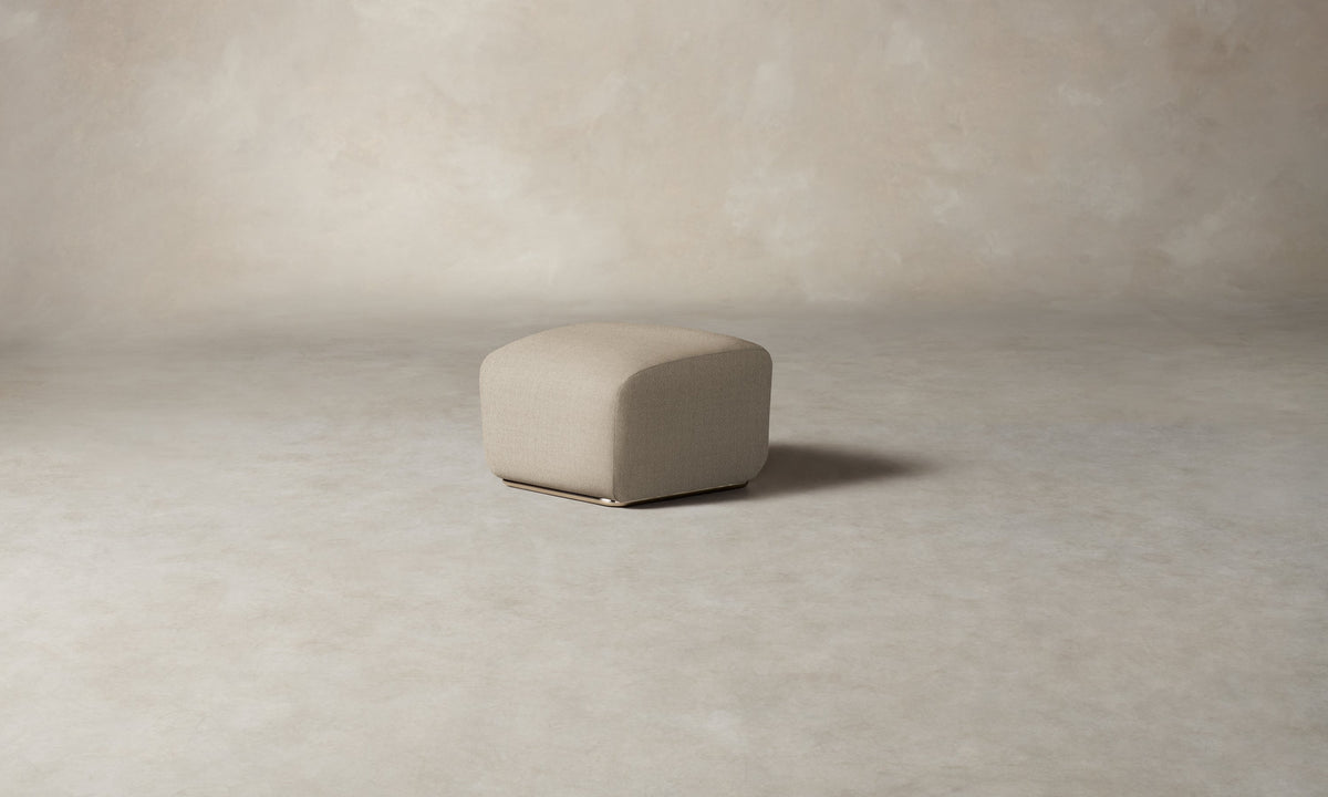 The Miles Ottoman - Performance Textural Weave Savanna