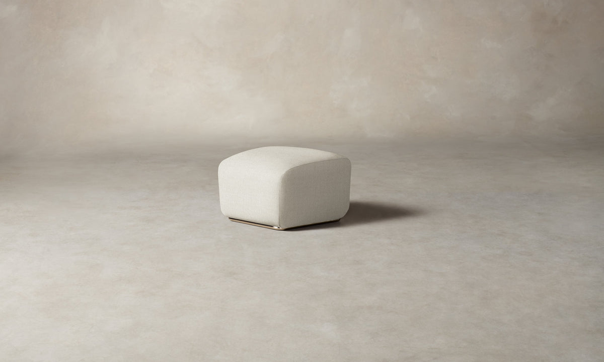 The Miles Ottoman - Performance Textural Weave Wisp