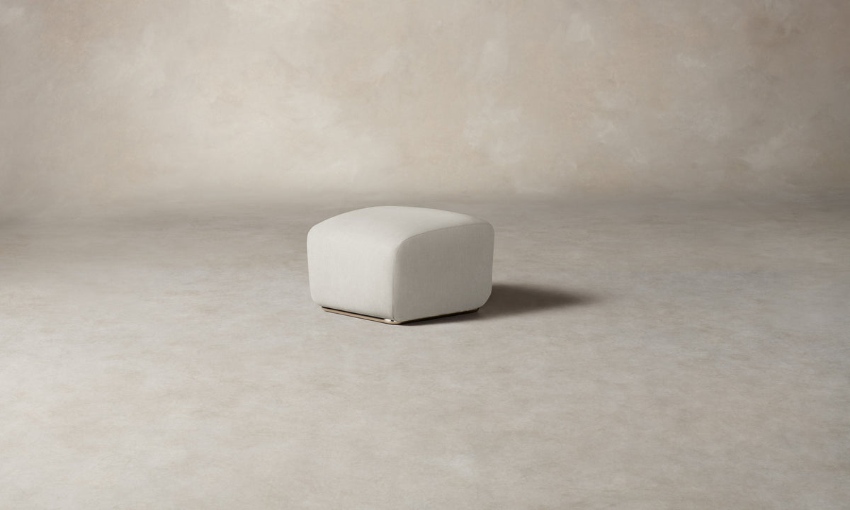 The Miles Ottoman - Performance Tweed Salt