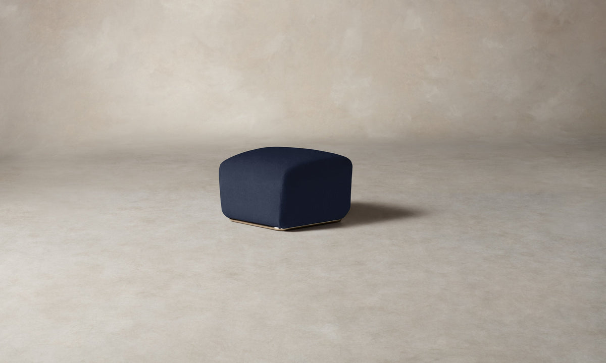 The Miles Ottoman - Performance Velvet Midnight
