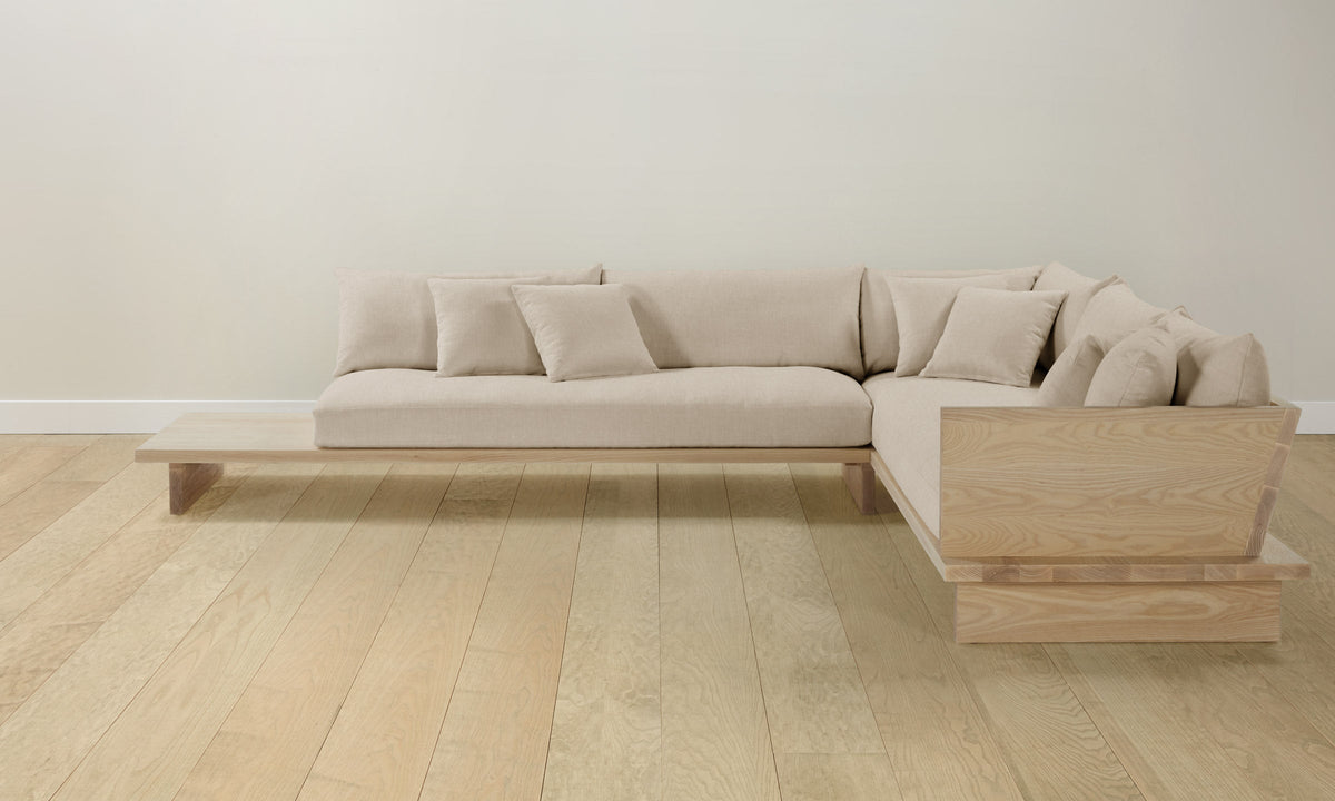 The Muir Sectional - Heritage Belgian Linen Husk