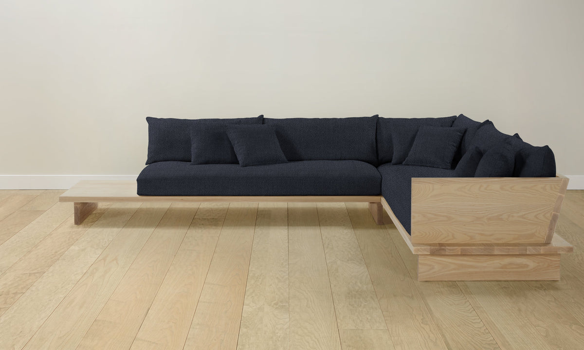 The Muir Sectional - Performance Textural Weave Marina