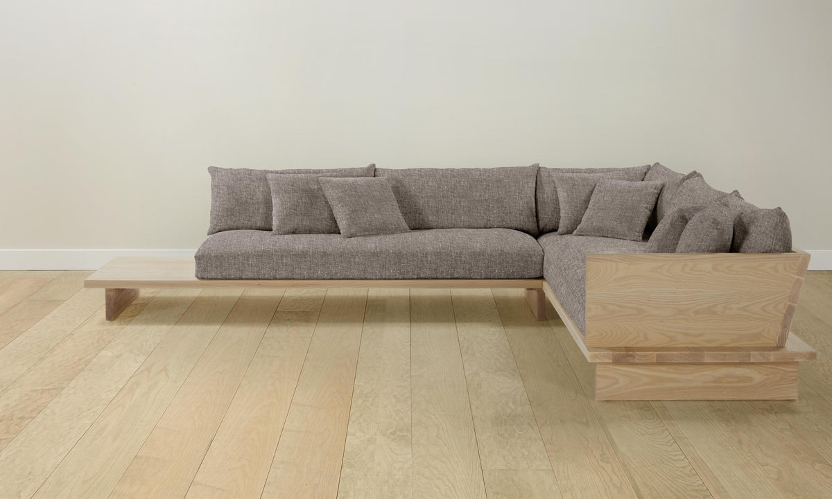 The Muir Sectional - Heritage Belgian Linen Carob