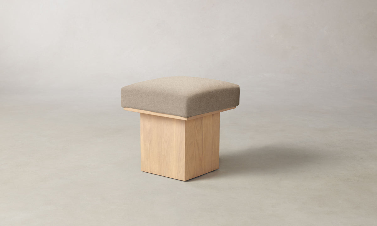 The Mulberry Ottoman - Italian Brushed Wool Fox