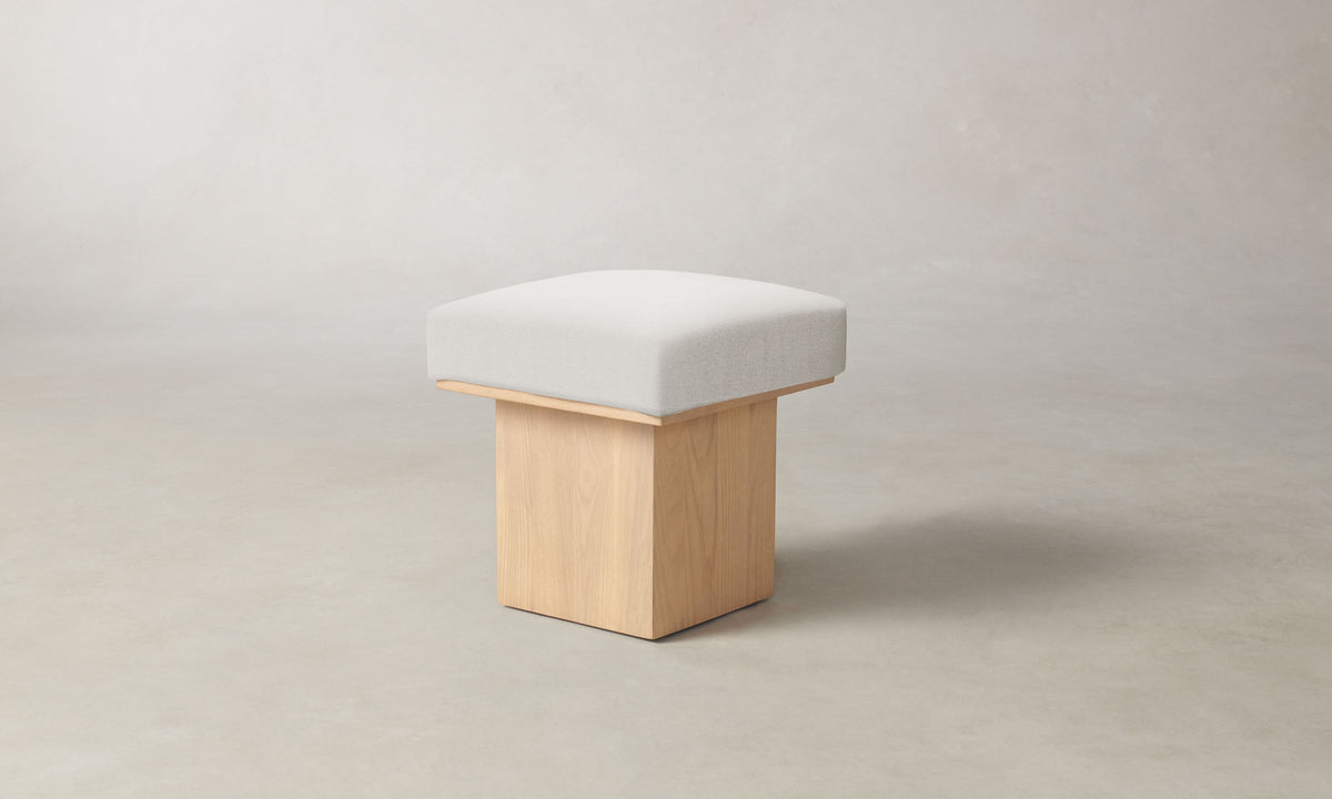The Mulberry Ottoman - Italian Brushed Wool Vanilla