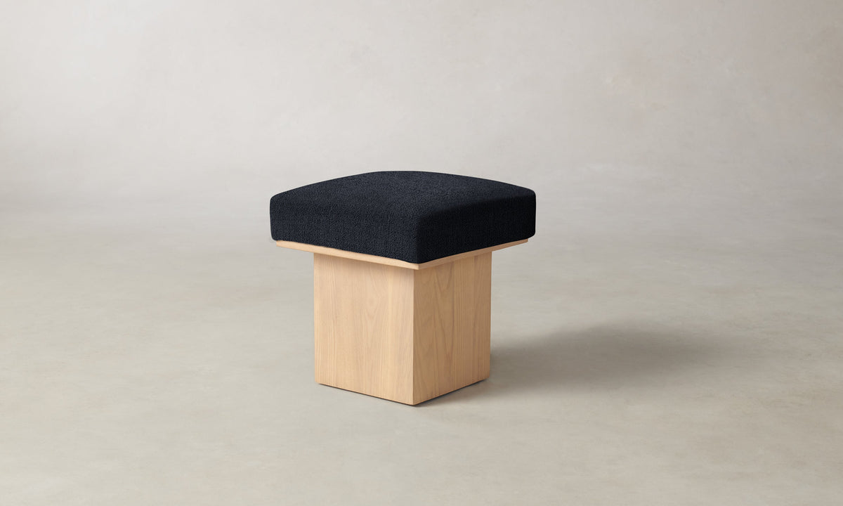 The Mulberry Ottoman - Performance Textural Weave Marina
