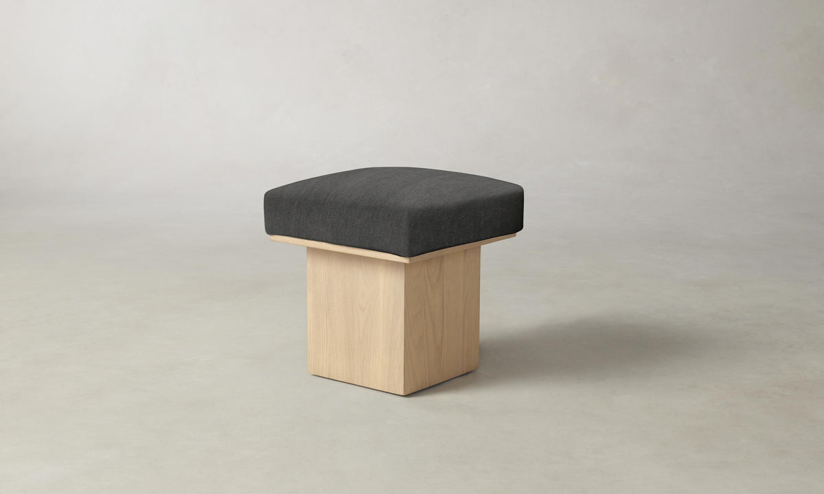 The Mulberry Ottoman - Performance Tweed Char