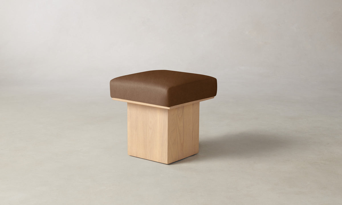 The Mulberry Ottoman - Tuscan Leather Cognac