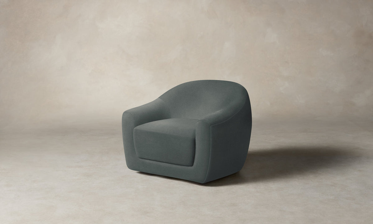 The Oliver Swivel Chair - Mohair Fog