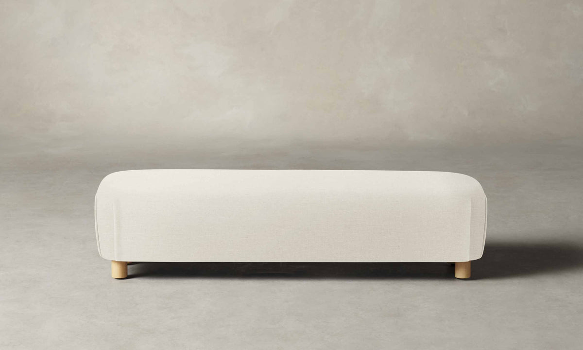 The Perry Bench - Heritage Belgian Linen Egret