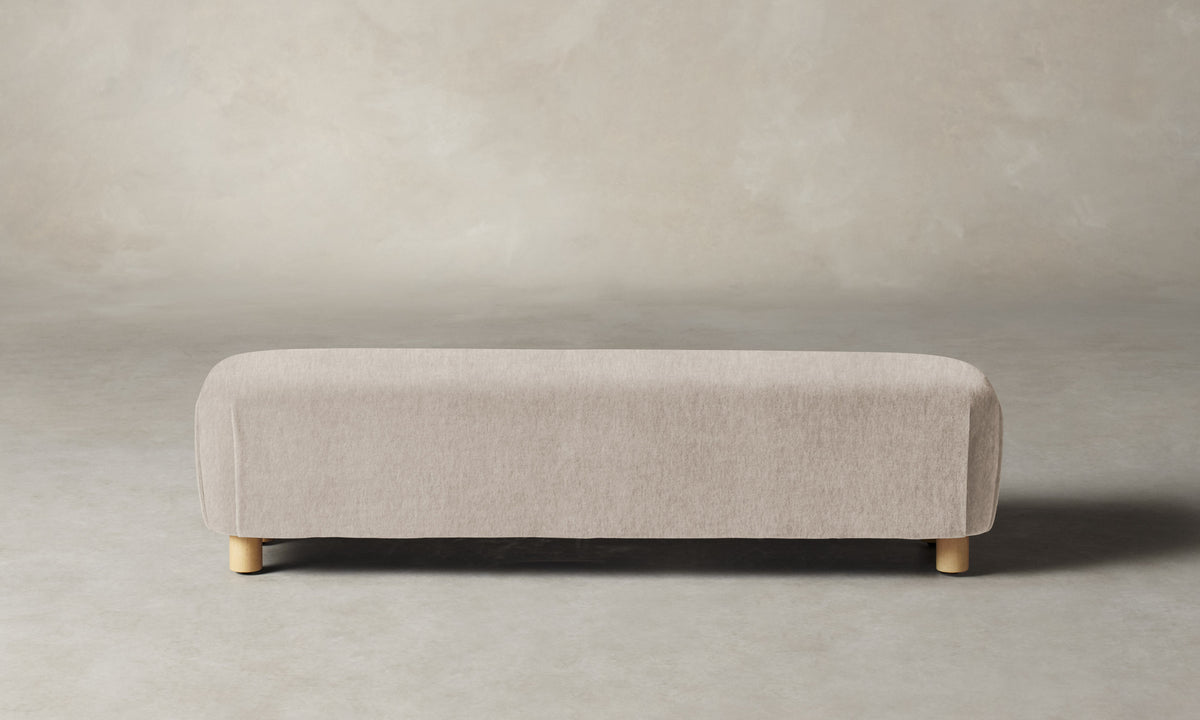 The Perry Bench - Deep Pile Mohair Limestone