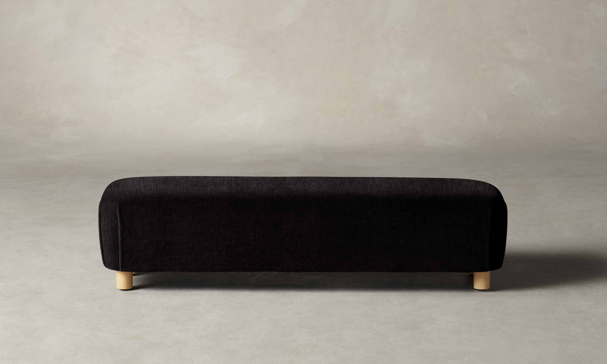 The Perry Bench - Deep Pile Mohair Noir