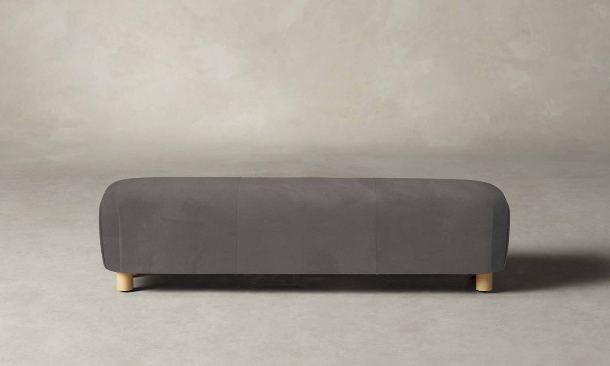 The Perry Bench - Nubuck Leather Asphalt