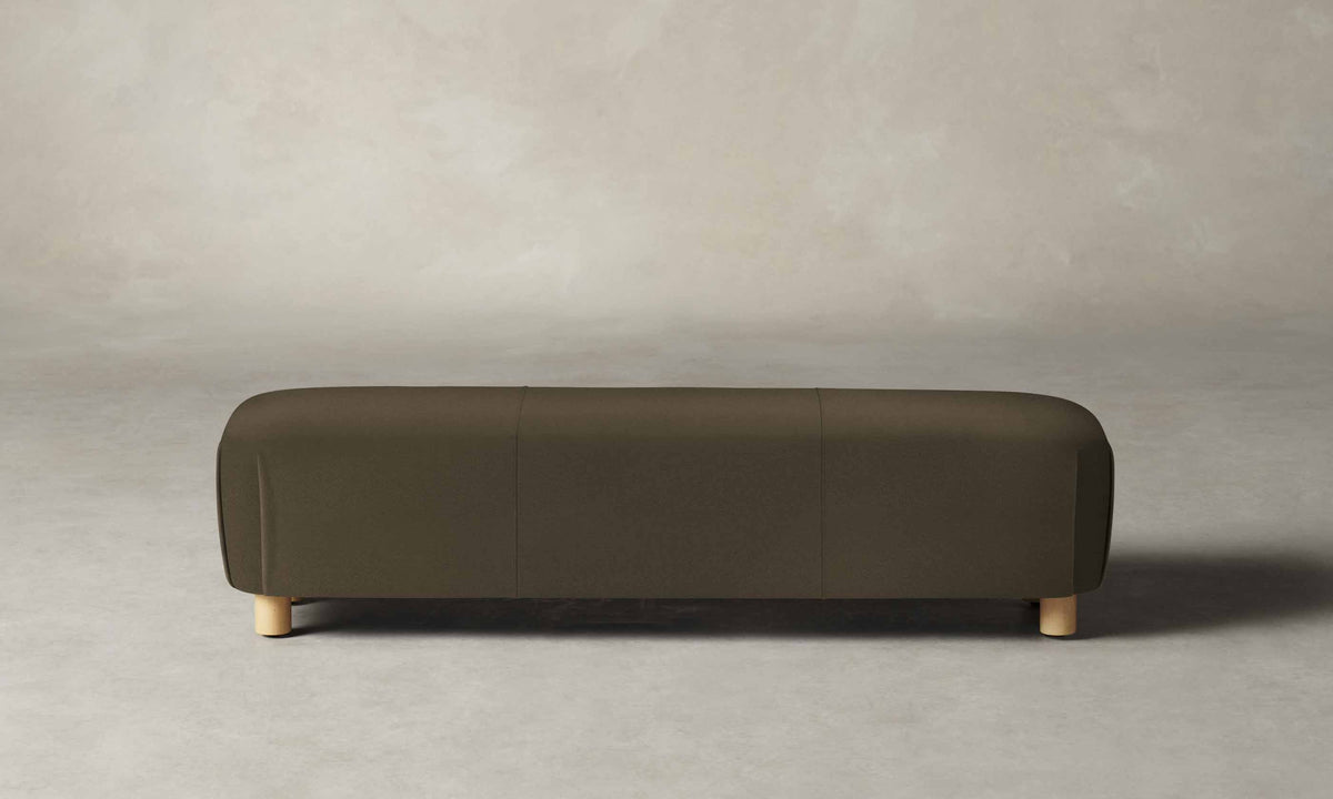 The Perry Bench - Pebbled Leather Truffle