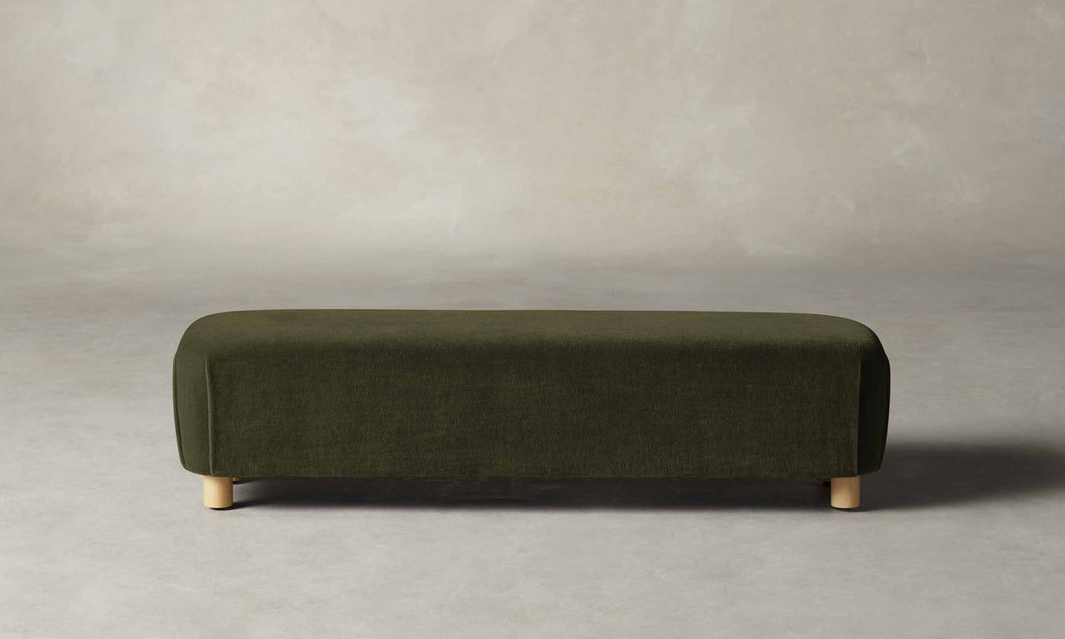 The Perry Bench - Performance Velvet Olive