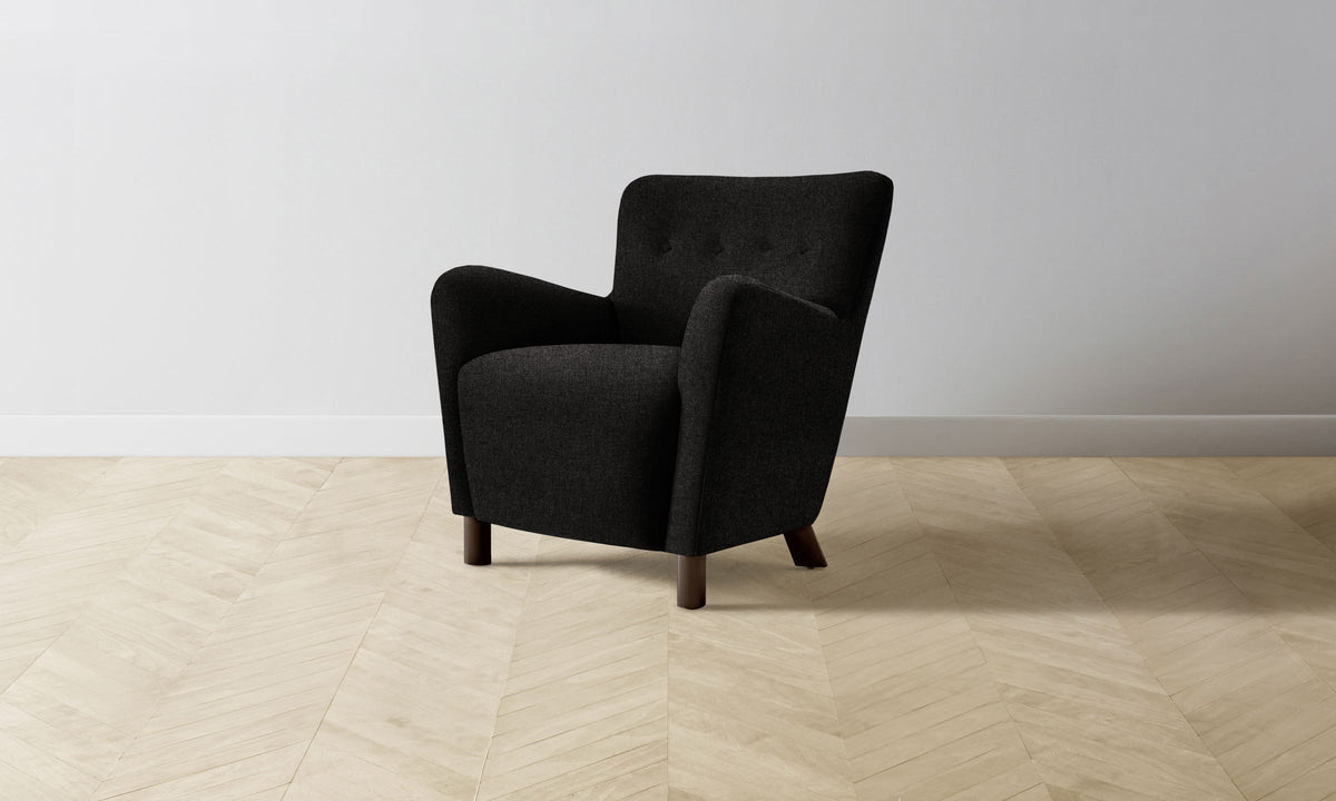 The Perry Chair - Italian Brushed Wool Pepper