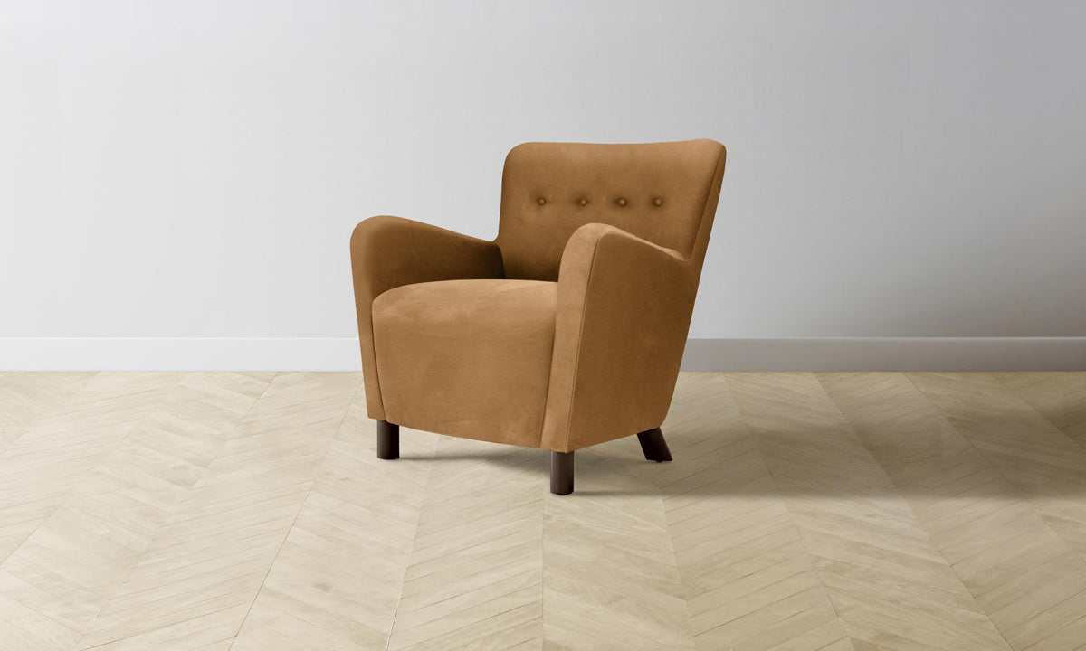 The Perry Chair - Nubuck Leather Saddle