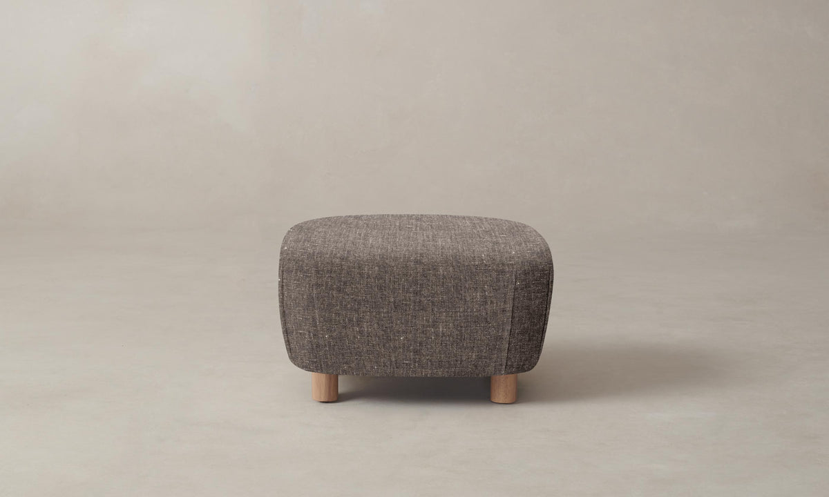 The Perry Ottoman - Heritage Belgian Linen Carob