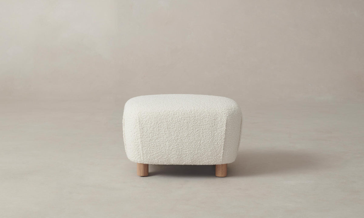 The Perry Ottoman - Italian Bouclé White