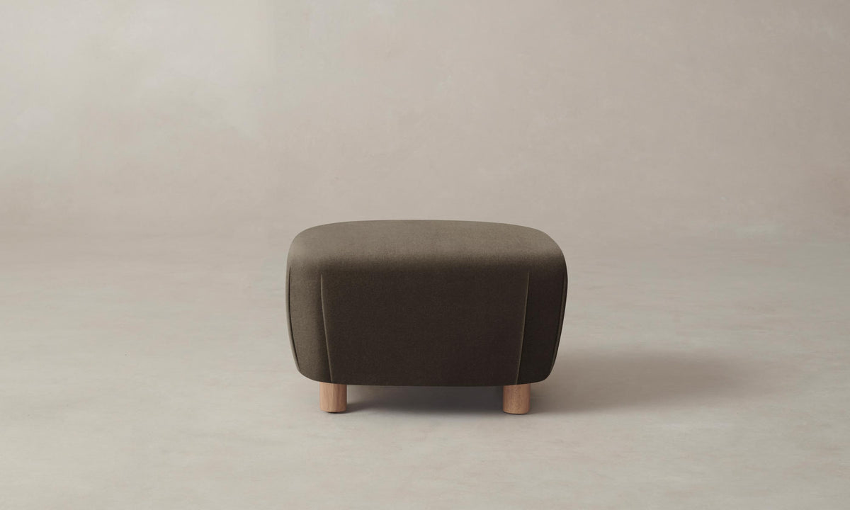 The Perry Ottoman - Mohair Mink
