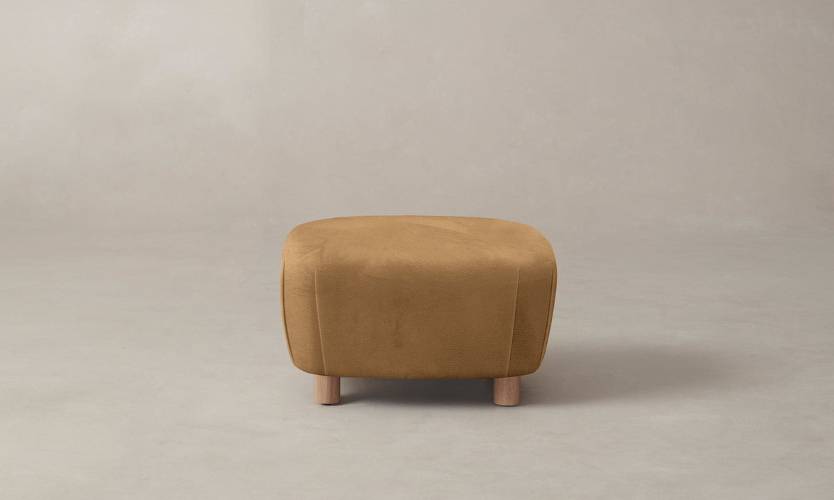The Perry Ottoman - Nubuck Leather Rye