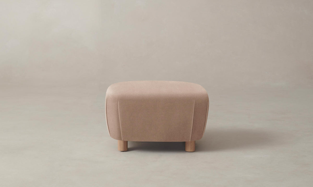 The Perry Ottoman - Performance Velvet Blossom