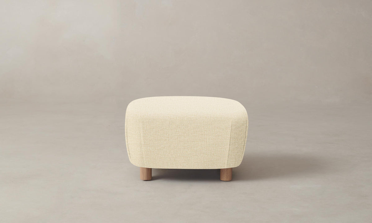 The Perry Ottoman - Performance Woven Chenille Desert