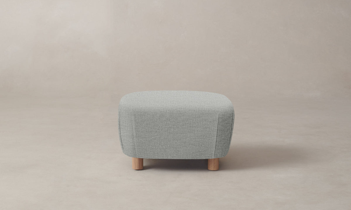 The Perry Ottoman - Performance Woven Chenille Rain