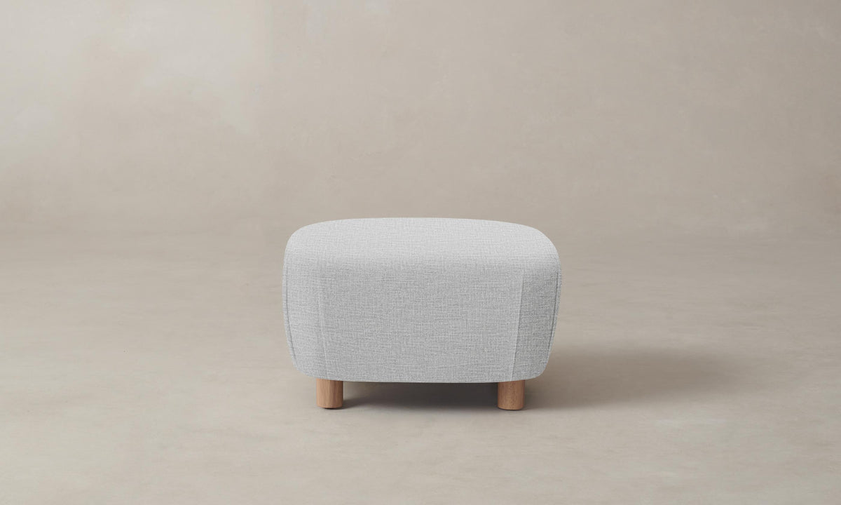 The Perry Ottoman - Performance Woven Chenille Steel