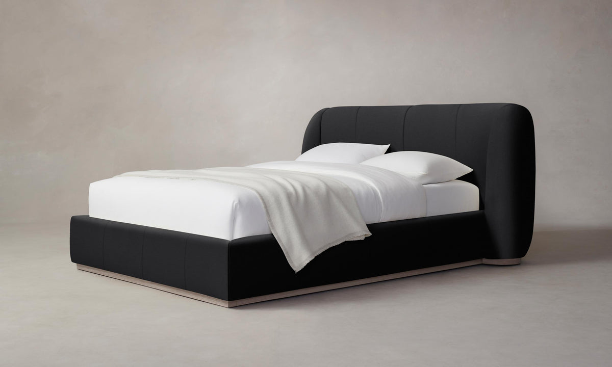 The Smith Bed - Pebbled Leather Ink