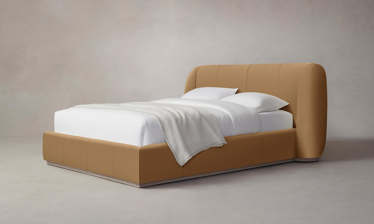 The Smith Bed - Pebbled Leather Latte
