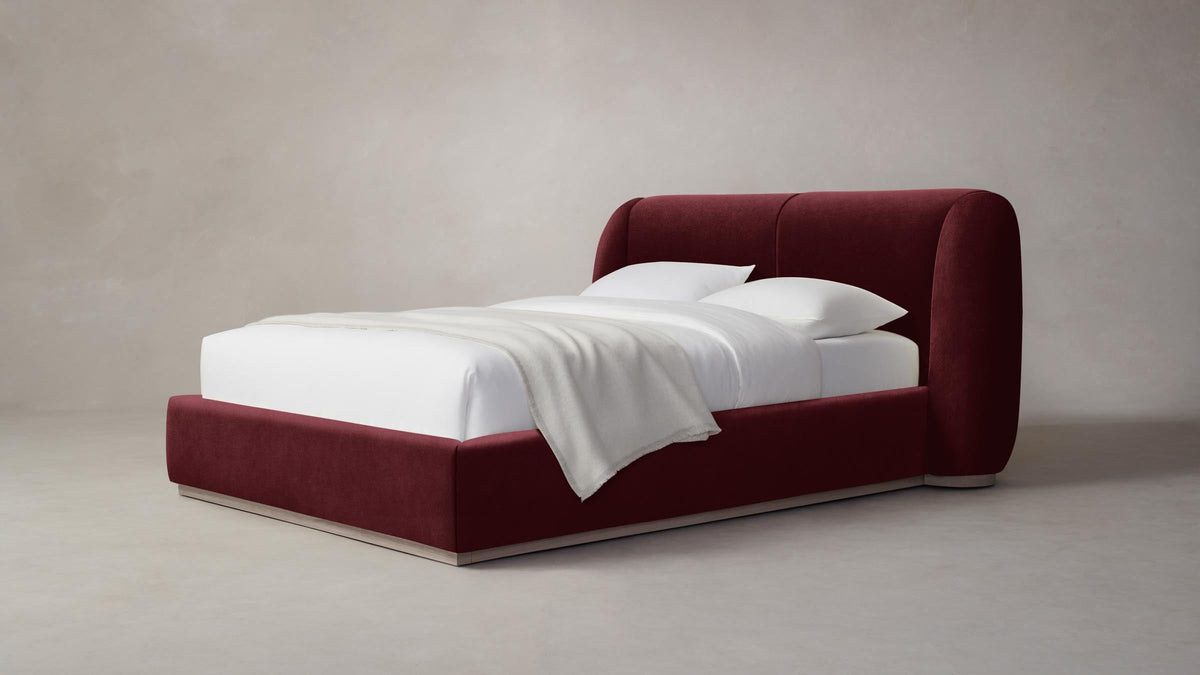 The Smith Bed - Performance Velvet Merlot