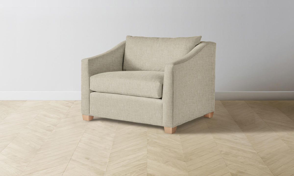 The Sullivan Chair-and-a-Half - Heritage Belgian Linen Alder